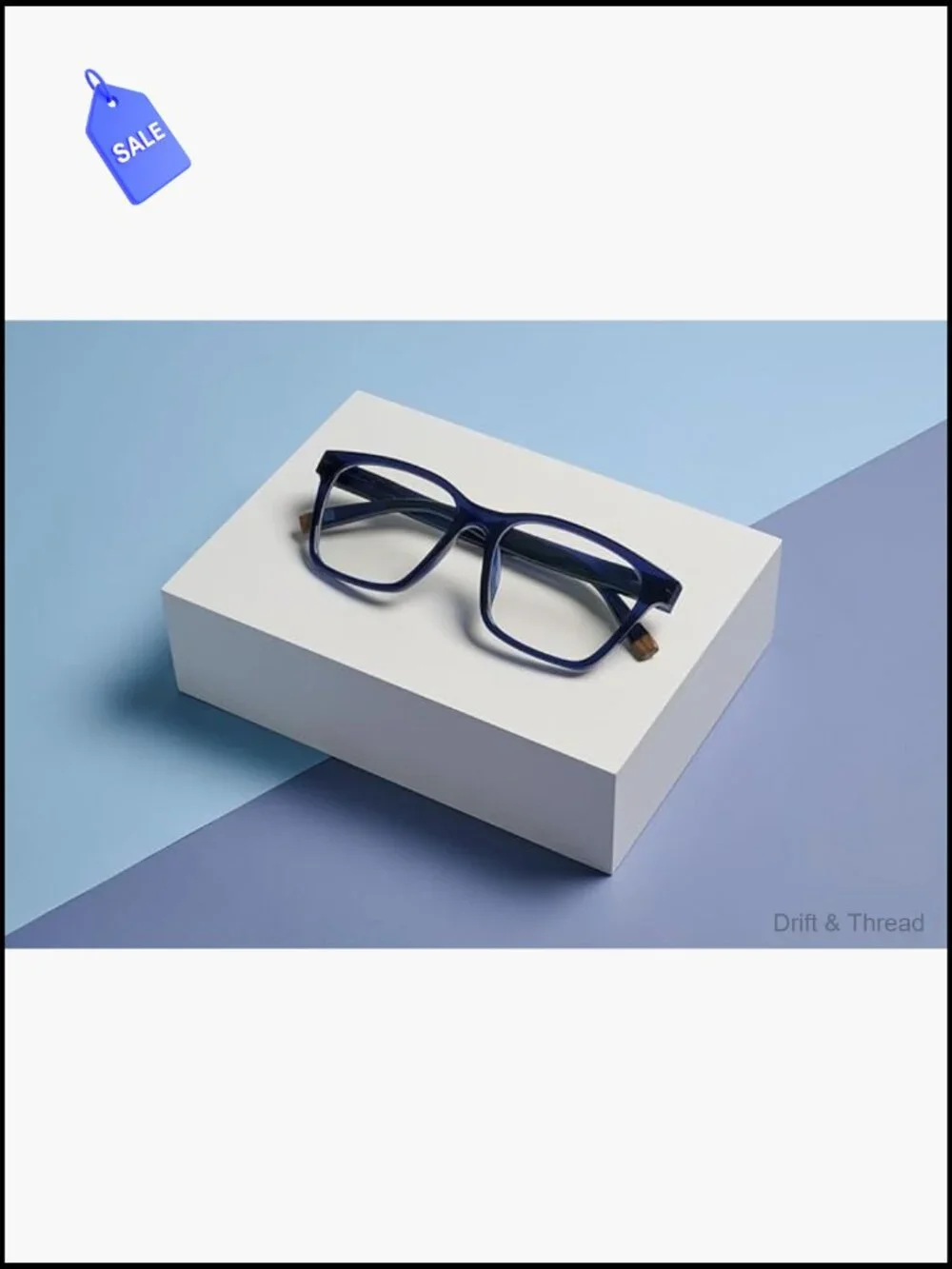 Blue Light Blocking Reading Glasses Men Square Frame - Picture 6 of 7
